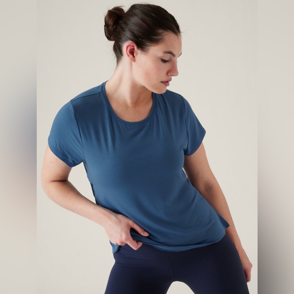 NWT Athleta Air Out Cinch Tee in blue plus size 3XL women’s